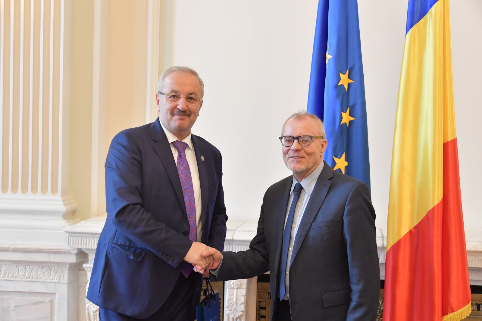 Întrevederea senatorului Vasile Dîncu, președintele Comisiei pentru afaceri europene a Senatului, cu delegația Grupului de prietenie Austria – România și Bulgaria din Parlamentul Republicii Austria, condusă de Harald Troch, președintele grupului