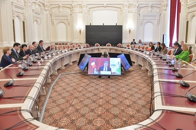 Întrevederea senatorului Titus Corlățean, președintele Comisiei pentru politică externă, cu delegația Grupului de prietenie Austria – România și Bulgaria din Parlamentul Republicii Austria, condusă de Harald Troch, președintele grupului