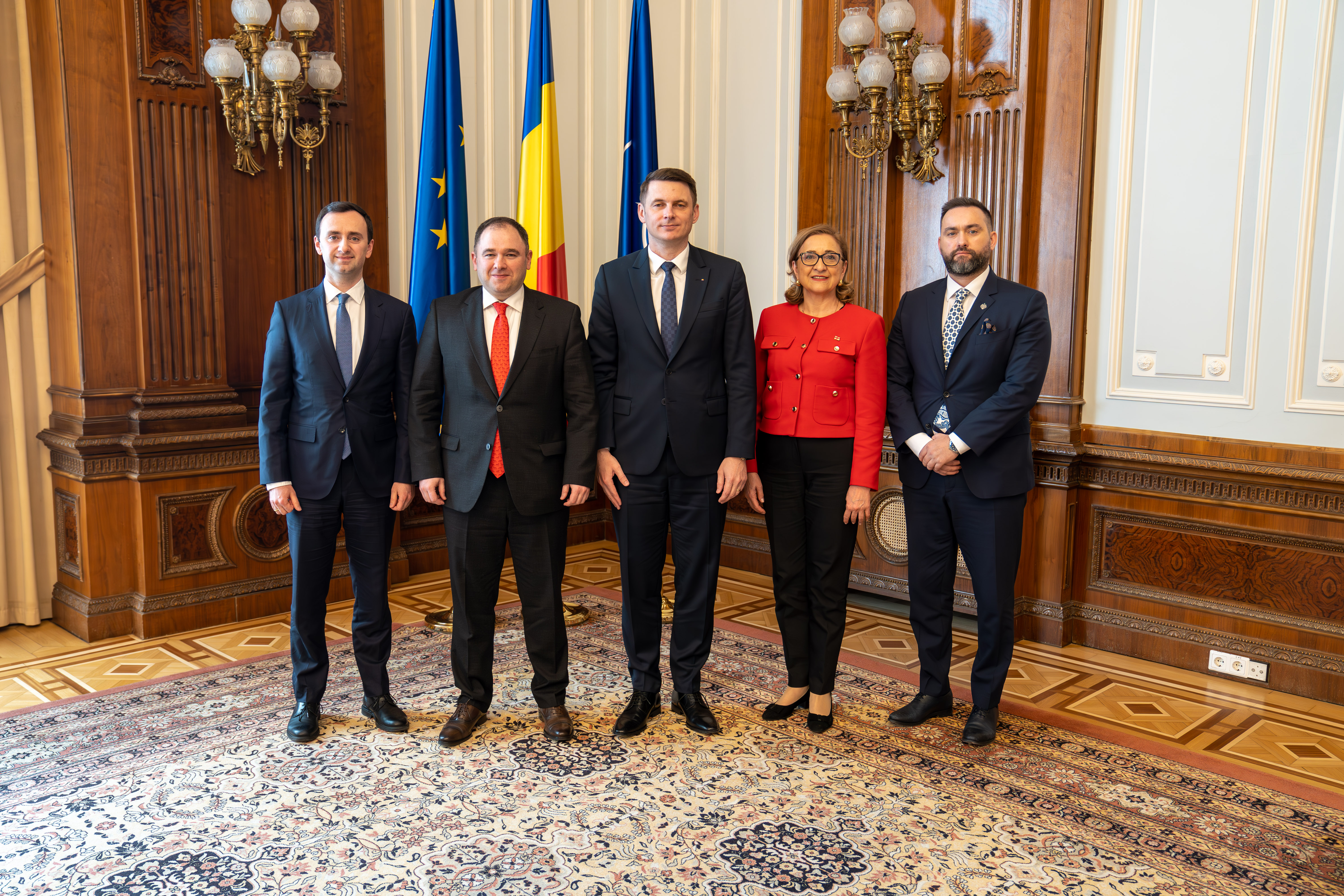 Întrevederea președintelui interimar al Senatului, Mircea Abrudean, cu delegația Comitetului de Relații Externe din Parlamentul Georgiei, condusă de domnul Nikoloz Samkharadze